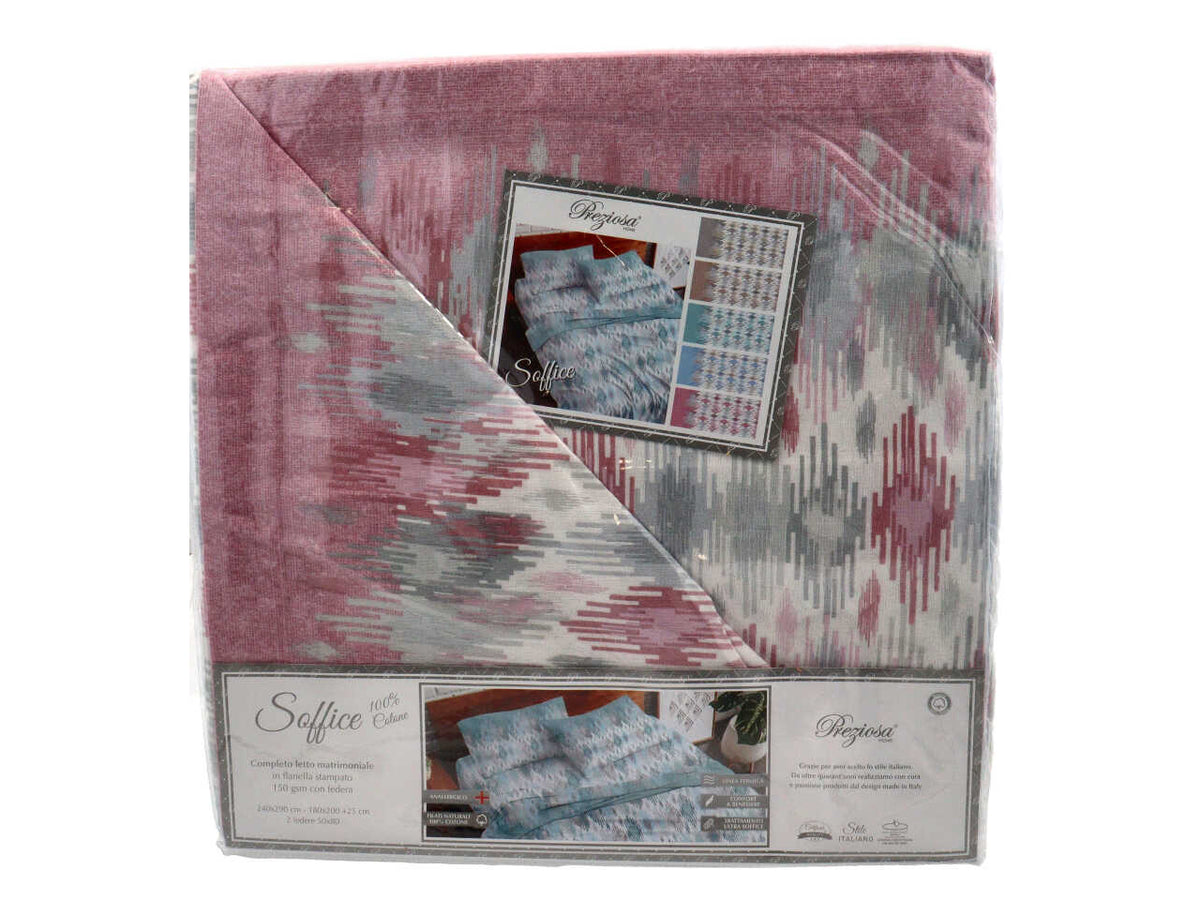 Completo letto flanella matrimoniale