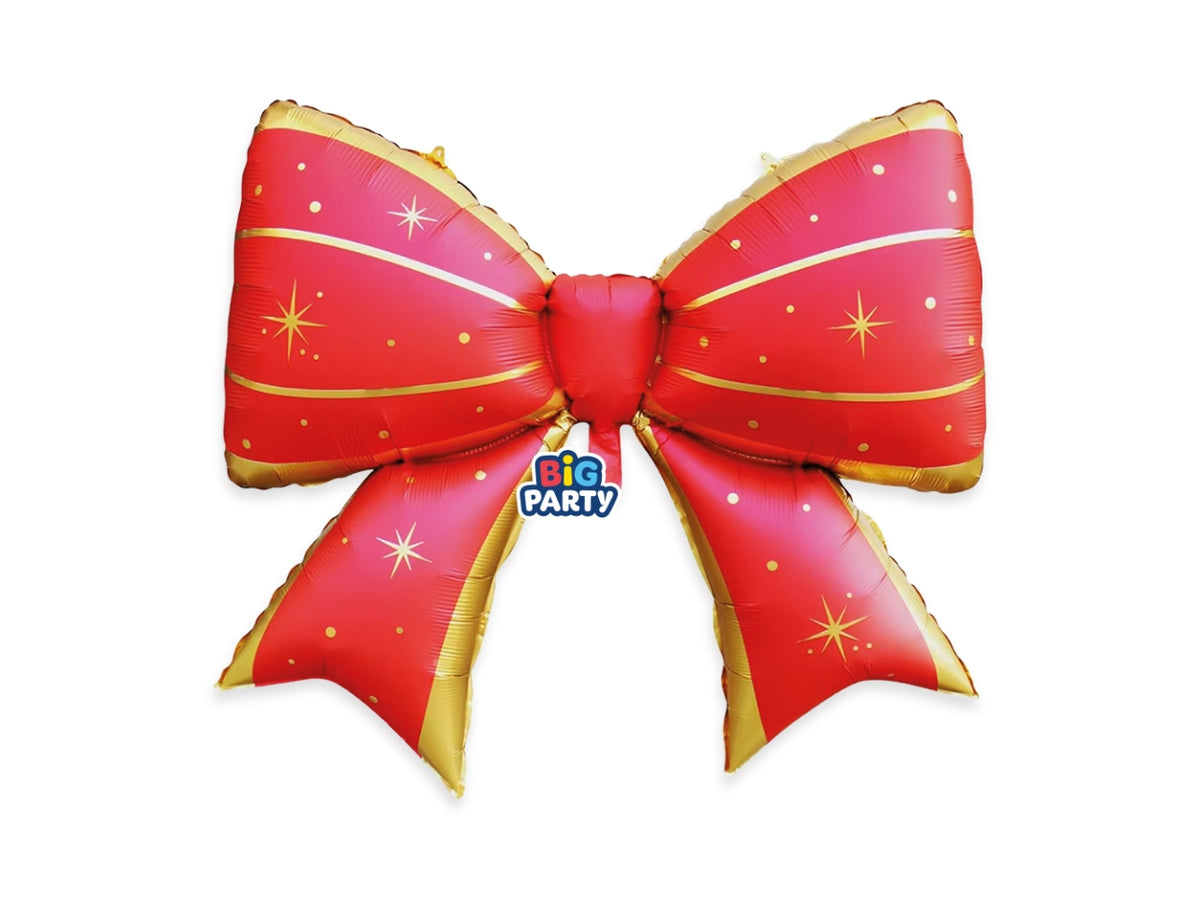 Palloncino foil a forma di fiocco 98x75cm Christmas Bow