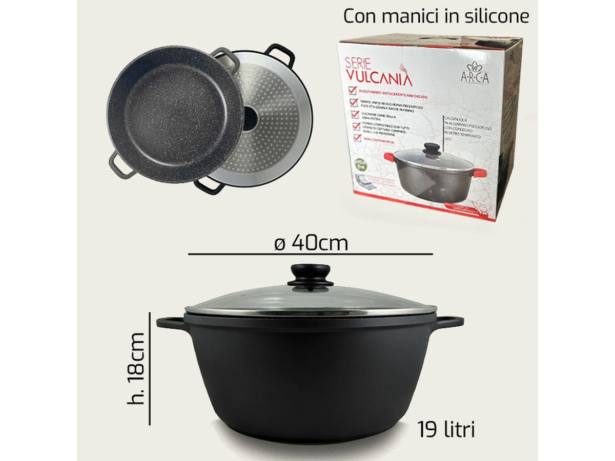 Casseruola Vulcania 40cm con coperchio