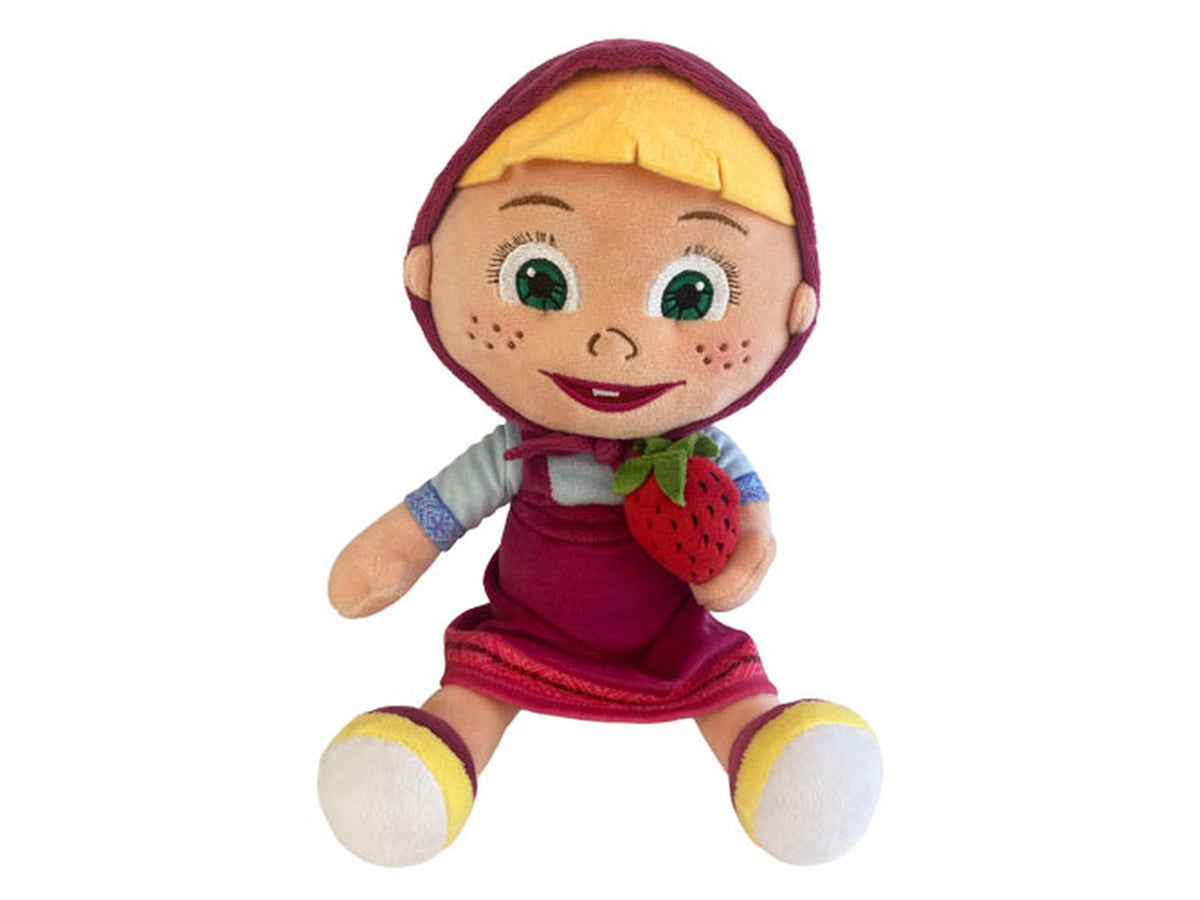 Peluche Masha seduta con fragola 35cm