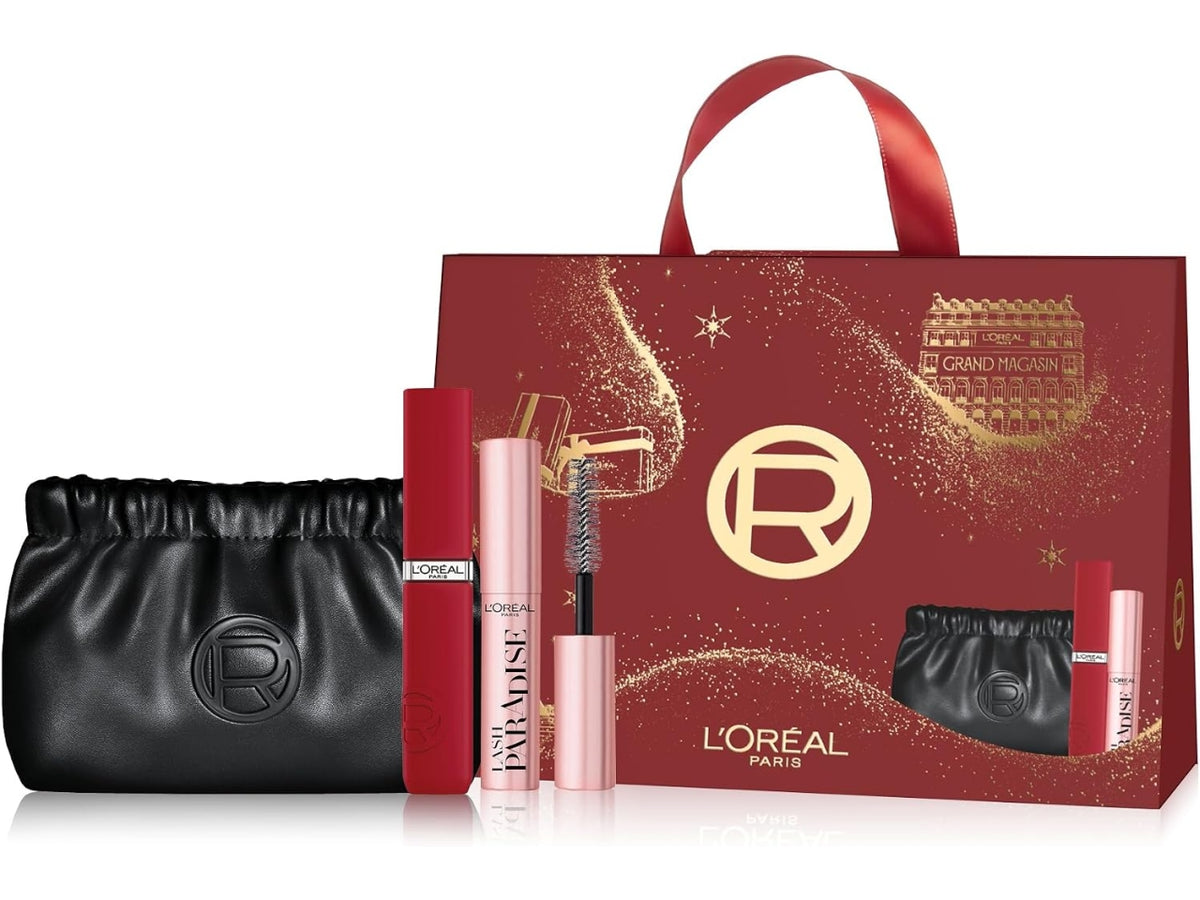 L'oreal pochette nera matt res + mini mascara