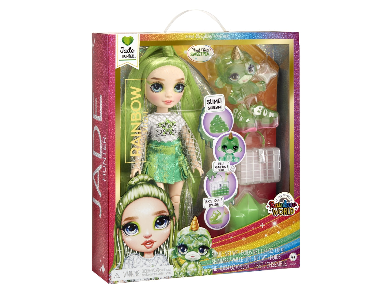 Classic rainbow fashion doll- jade verde