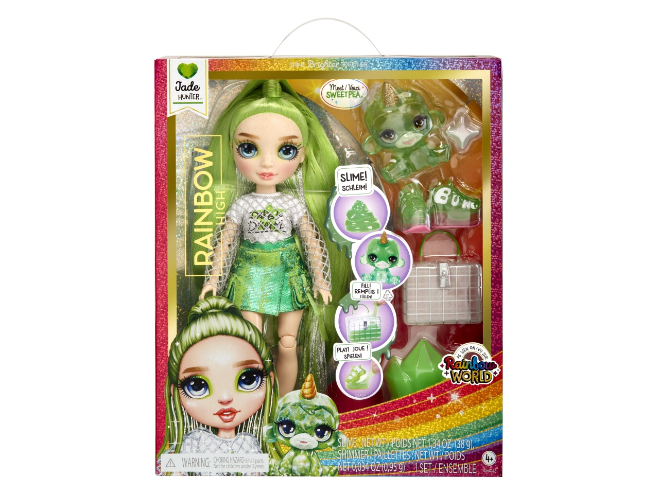 Classic rainbow fashion doll- jade verde