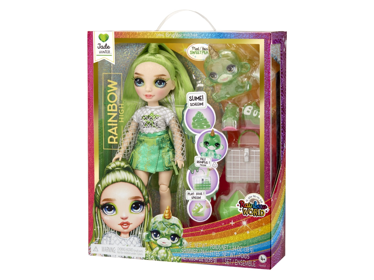 Classic rainbow fashion doll- jade verde