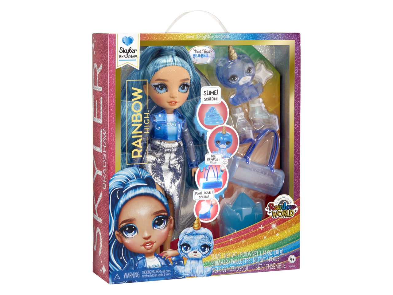 Classic rainbow fashion doll- skyler blue