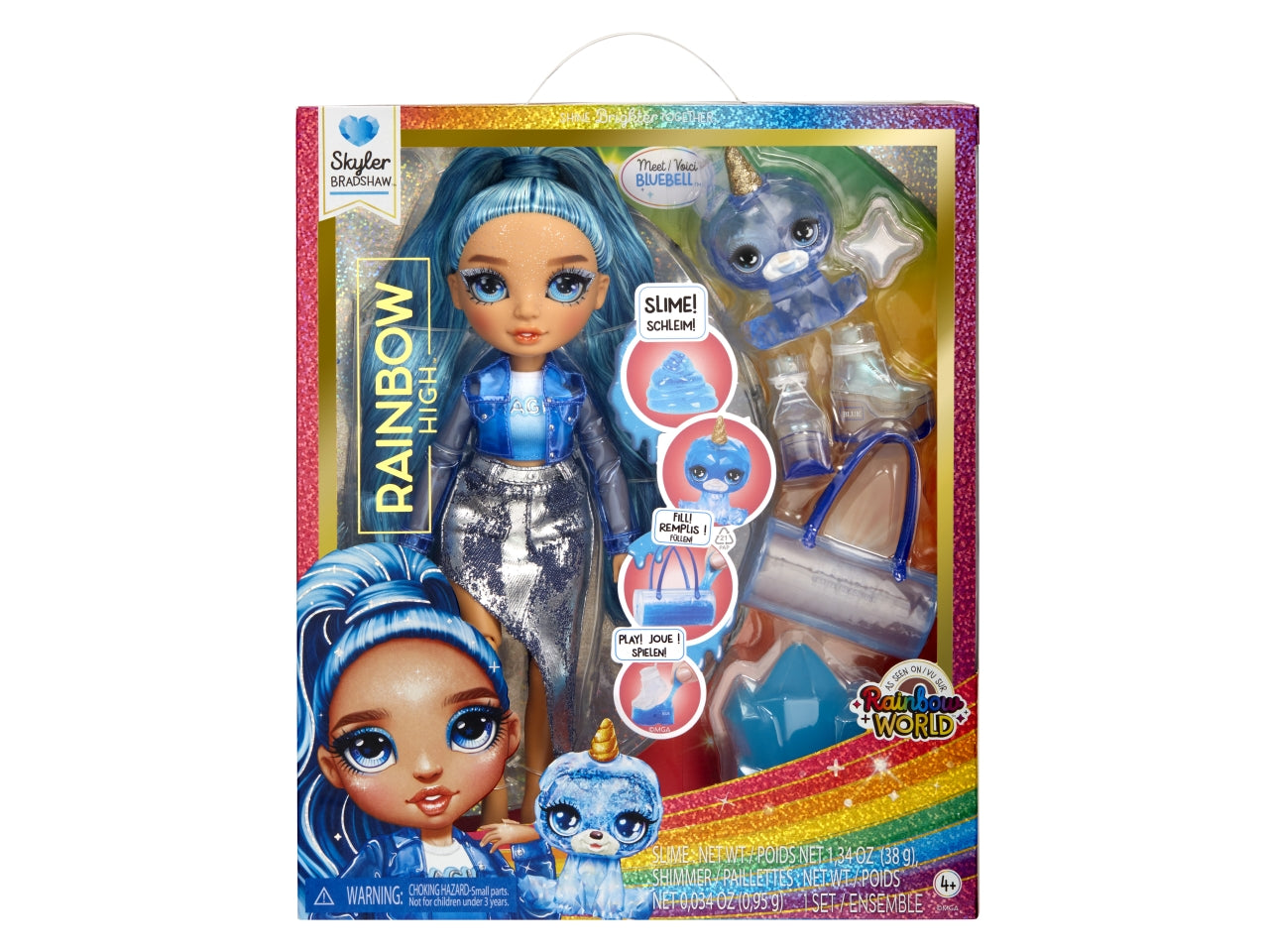 Classic rainbow fashion doll- skyler blue