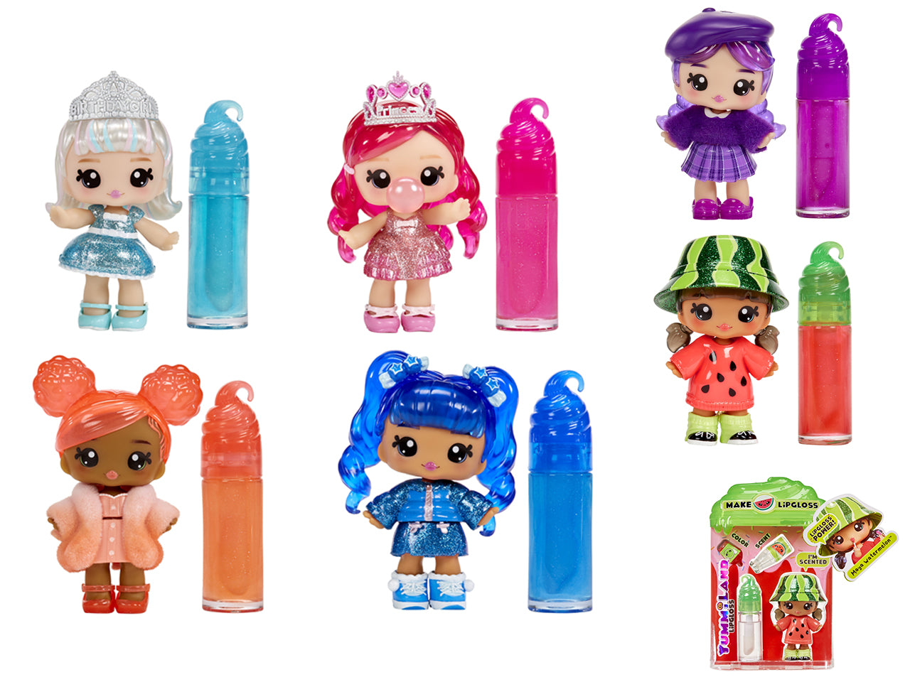 Yummiland Lipgloss Doll Character: Bambola Multicolor con Lucidalabbra Personalizzabile, Gioco Unisex per Bambini 4+ | MGA Entertainment