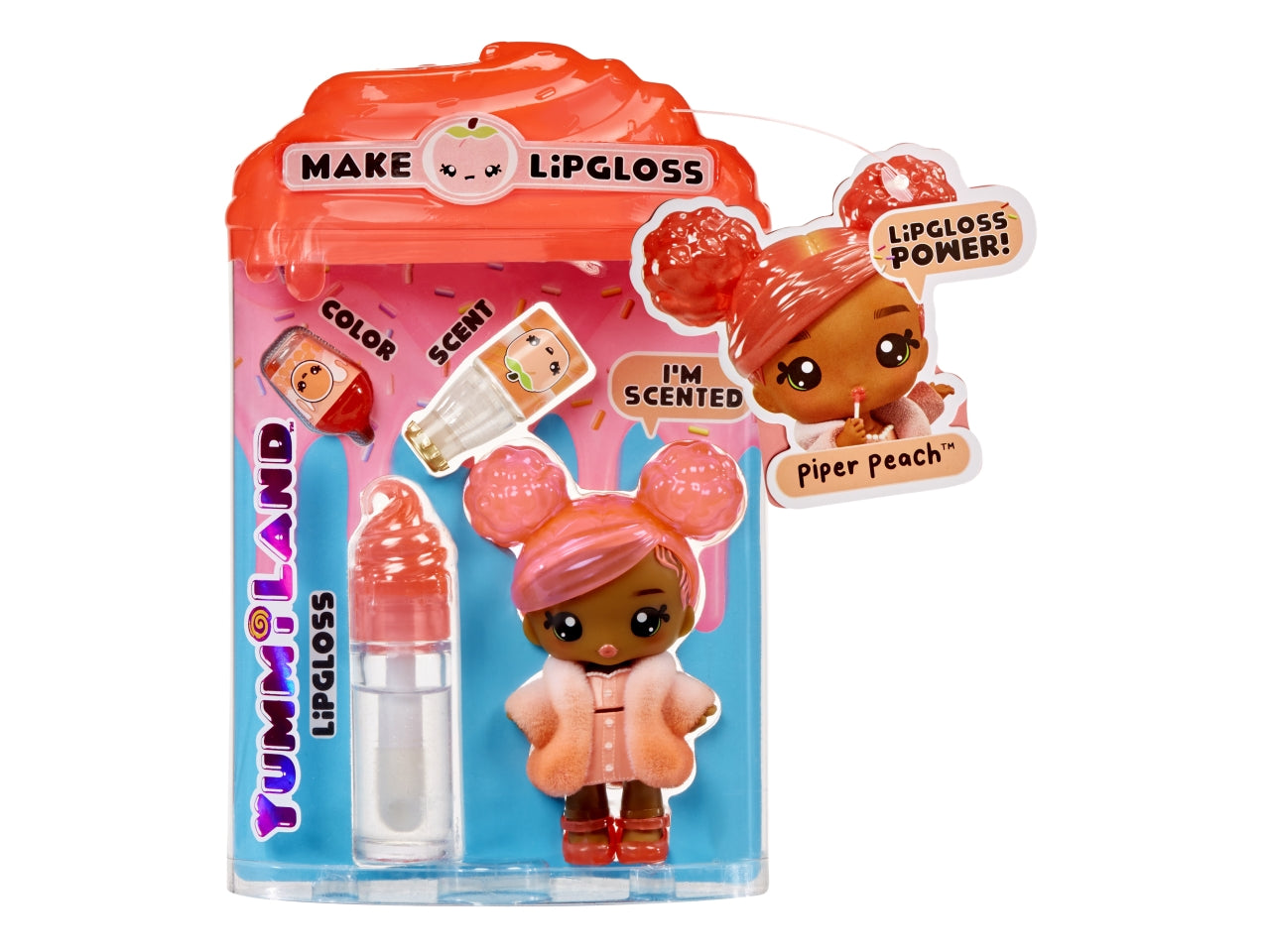 Yummiland Lipgloss Doll Character: Bambola Multicolor con Lucidalabbra Personalizzabile, Gioco Unisex per Bambini 4+ | MGA Entertainment