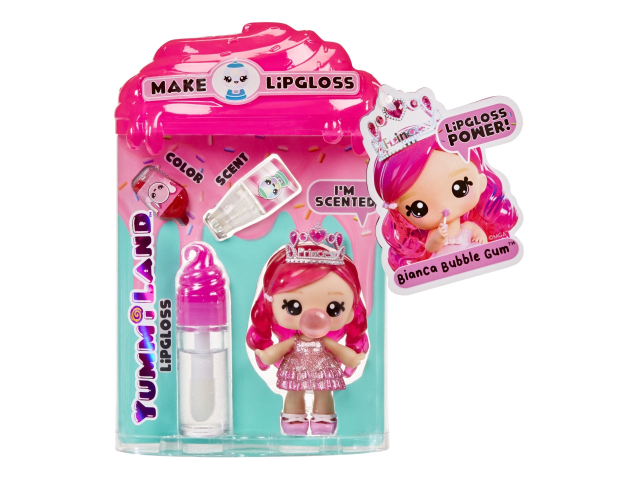 Yummiland Lipgloss Doll Character: Bambola Multicolor con Lucidalabbra Personalizzabile, Gioco Unisex per Bambini 4+ | MGA Entertainment