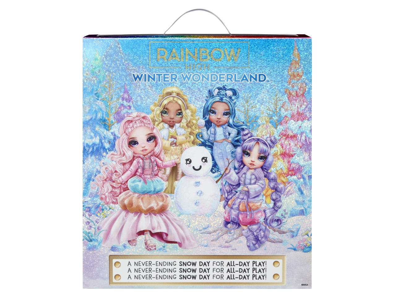 Rainbow High Winter Wonderland Doll Skyler: Bambola Fashion Gialla di 28 cm con Abiti Invernali, Accessori e Kit Pupazzo di Neve, Gioco Unisex per Bambini 4+ | MGA Entertainment