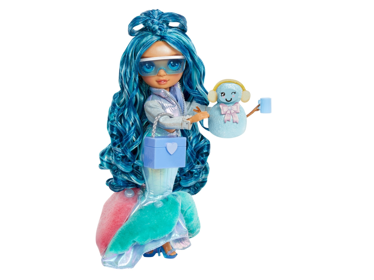 Rainbow High Winter Wonderland Doll Skyler: Bambola Fashion Gialla di 28 cm con Abiti Invernali, Accessori e Kit Pupazzo di Neve, Gioco Unisex per Bambini 4+ | MGA Entertainment