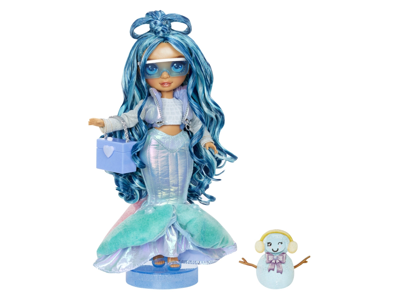 Rainbow High Winter Wonderland Doll Skyler: Bambola Fashion Gialla di 28 cm con Abiti Invernali, Accessori e Kit Pupazzo di Neve, Gioco Unisex per Bambini 4+ | MGA Entertainment