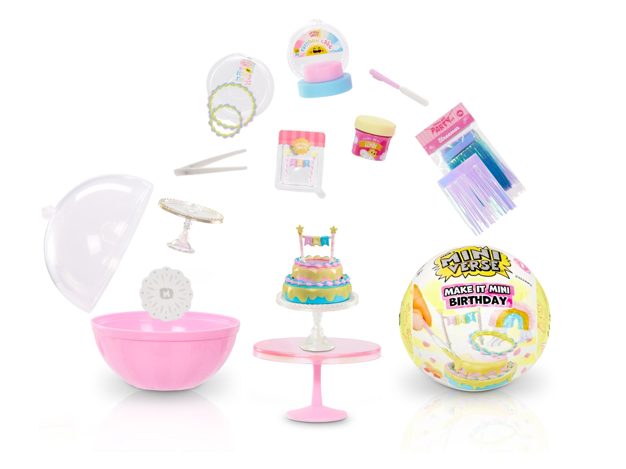 MGA's Miniverse Celebration 15pc: Set Fai-da-Te con Sfera e Accessori in Miniatura per Creare Feste a Tema, Gioco Unisex per Bambini 8+ | MGA Entertainment