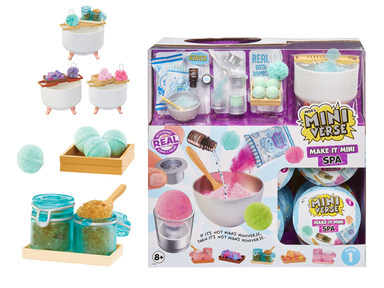 MGAs Miniverse: Make It Mini Spa - Creatività in Miniatura: Set con Accessori Realistici per Creare un Centro Benessere in Miniatura, Gioco Unisex per Bambini 8+ | MGA Entertainment