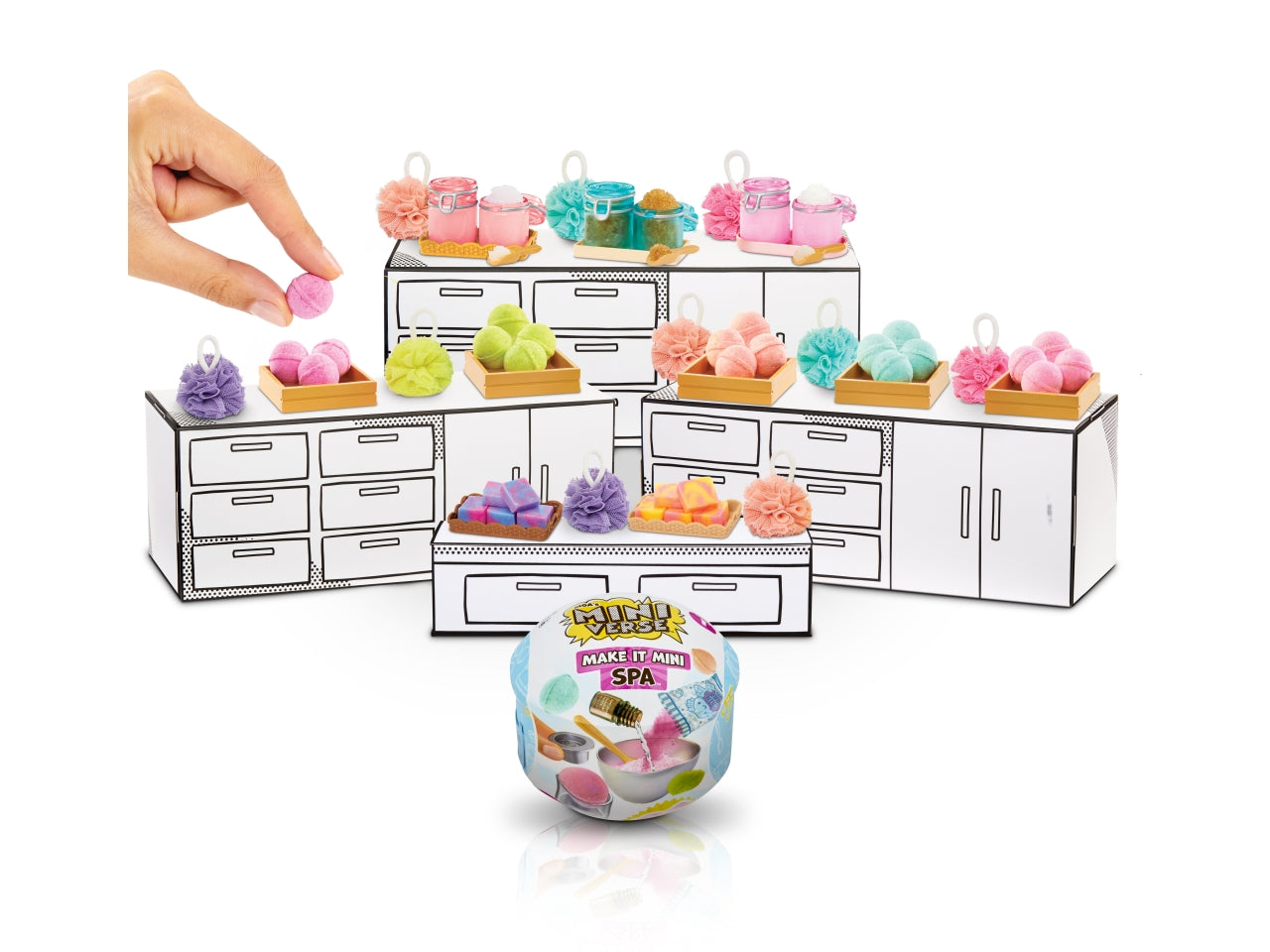 MGAs Miniverse: Make It Mini Spa - Creatività in Miniatura: Set con Accessori Realistici per Creare un Centro Benessere in Miniatura, Gioco Unisex per Bambini 8+ | MGA Entertainment