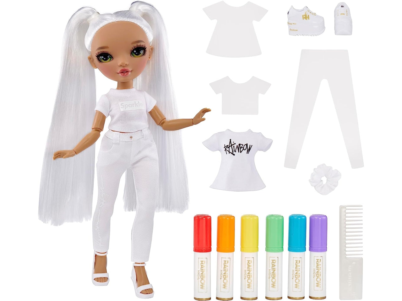 Rainbow high color & create fashion doll - green eyes