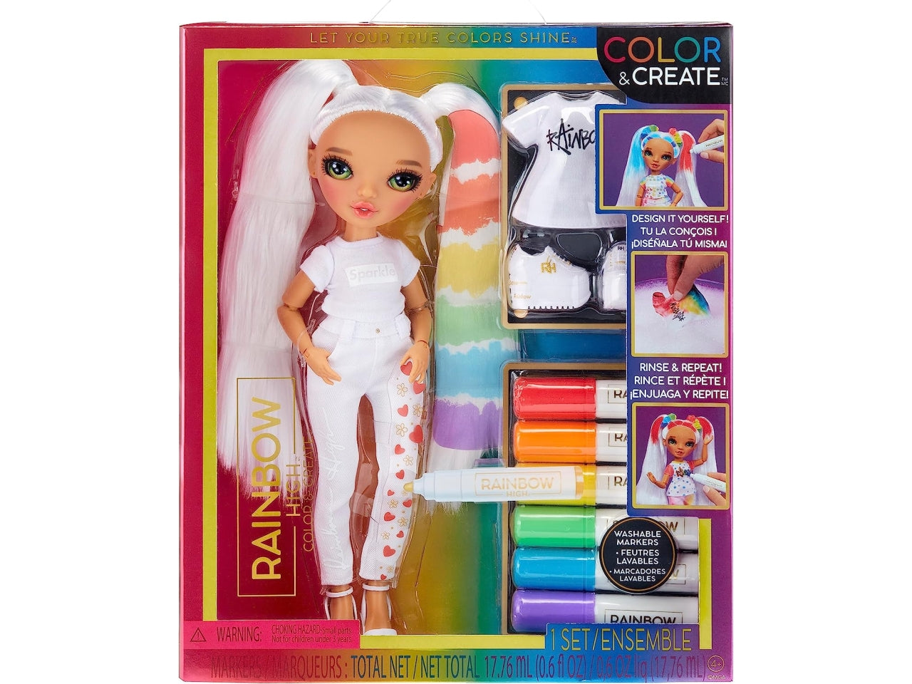 Rainbow high color & create fashion doll - green eyes