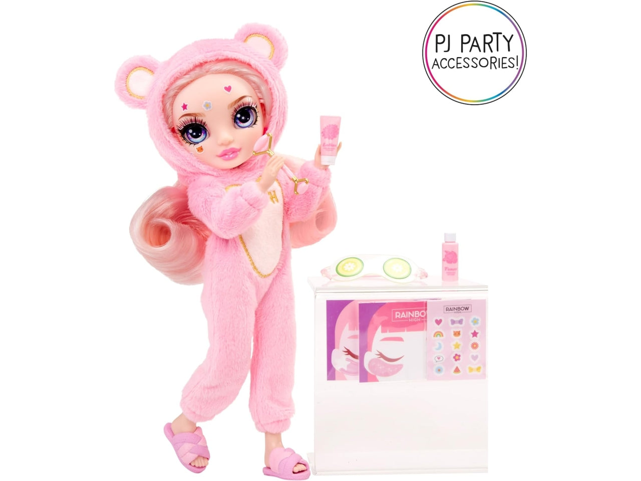 Rainbow junior high pj party fashion doll Bella, bambola con accessori, 4+ anni Mga