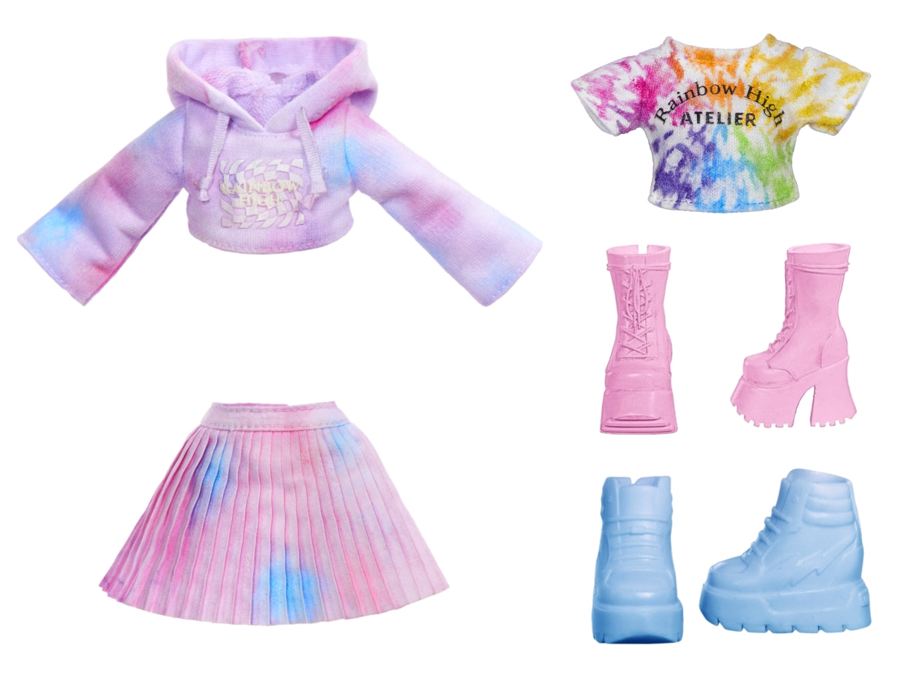 Rainbow High Watercolor & Create New Theme Dolls Purple Eyes: Bambola Fashion Multicolor con Abiti e Accessori per Personalizzazione, Gioco Unisex per Bambini 4+ | MGA Entertainment