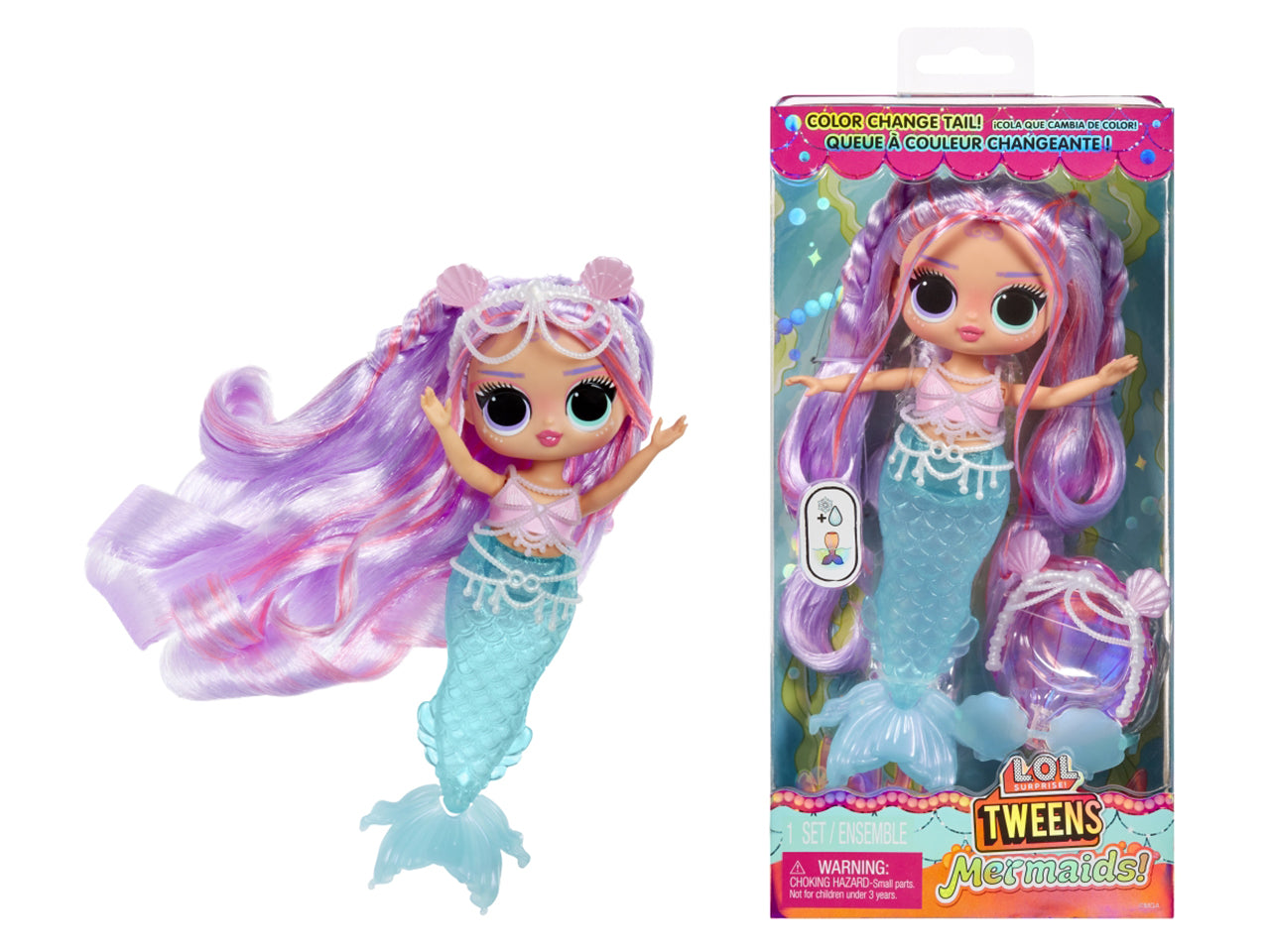 LOL Surprise Tweens Mermaid Doll Lana Marine: Bambola Fashion Multicolor con Accessori, Gioco Unisex per Bambini 4+ | MGA Entertainment