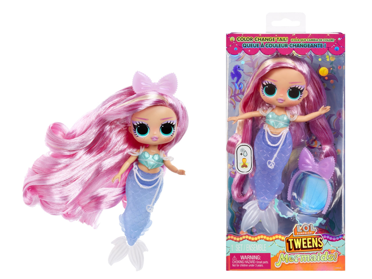 LOL Surprise Tweens Mermaid Doll Lola Waves: Bambola Fashion Multicolor con Accessori, Gioco Unisex per Bambini 4+ | MGA Entertainment