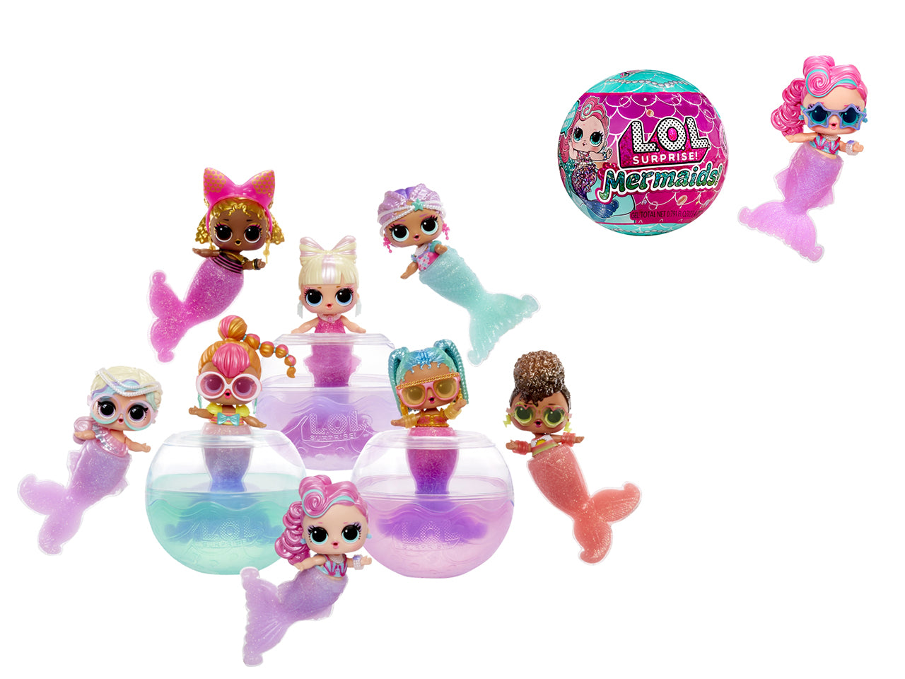 LOL Surprise Mermaids: Bambola Multicolor con Gel Colorati e Stampo per Coda da Sirena, Gioco Unisex per Bambini 4+ | MGA Entertainment