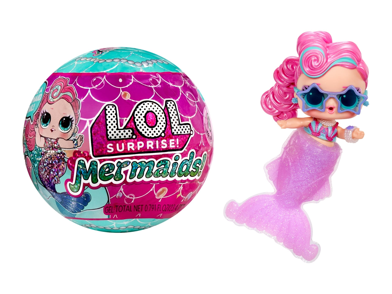 LOL Surprise Mermaids: Bambola Multicolor con Gel Colorati e Stampo per Coda da Sirena, Gioco Unisex per Bambini 4+ | MGA Entertainment