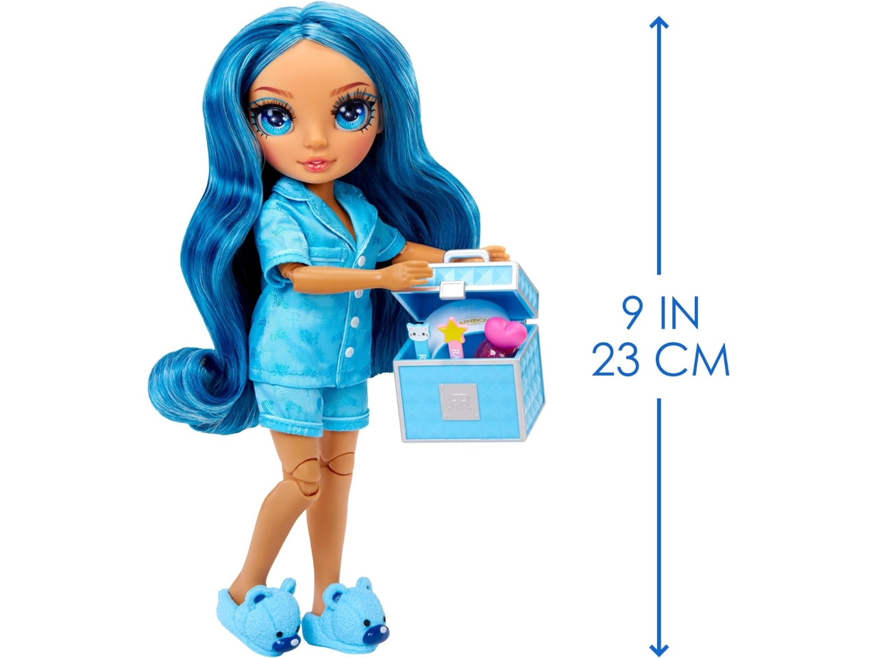 Rainbow junior high pj party fashion doll Skyler, bambola con accessori, 4+ anni - Mga