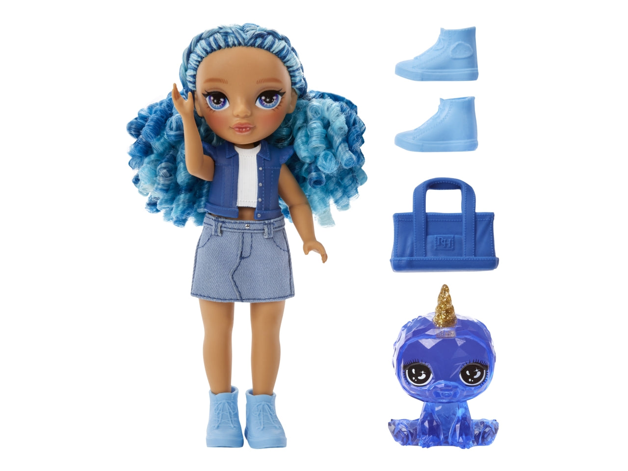 Rainbow High Littles Dolls Sapphire: Bambolina Fashion di 14 cm con Abiti e Accessori Rimovibili, Gioco Unisex per Bambini 4+ | MGA Entertainment