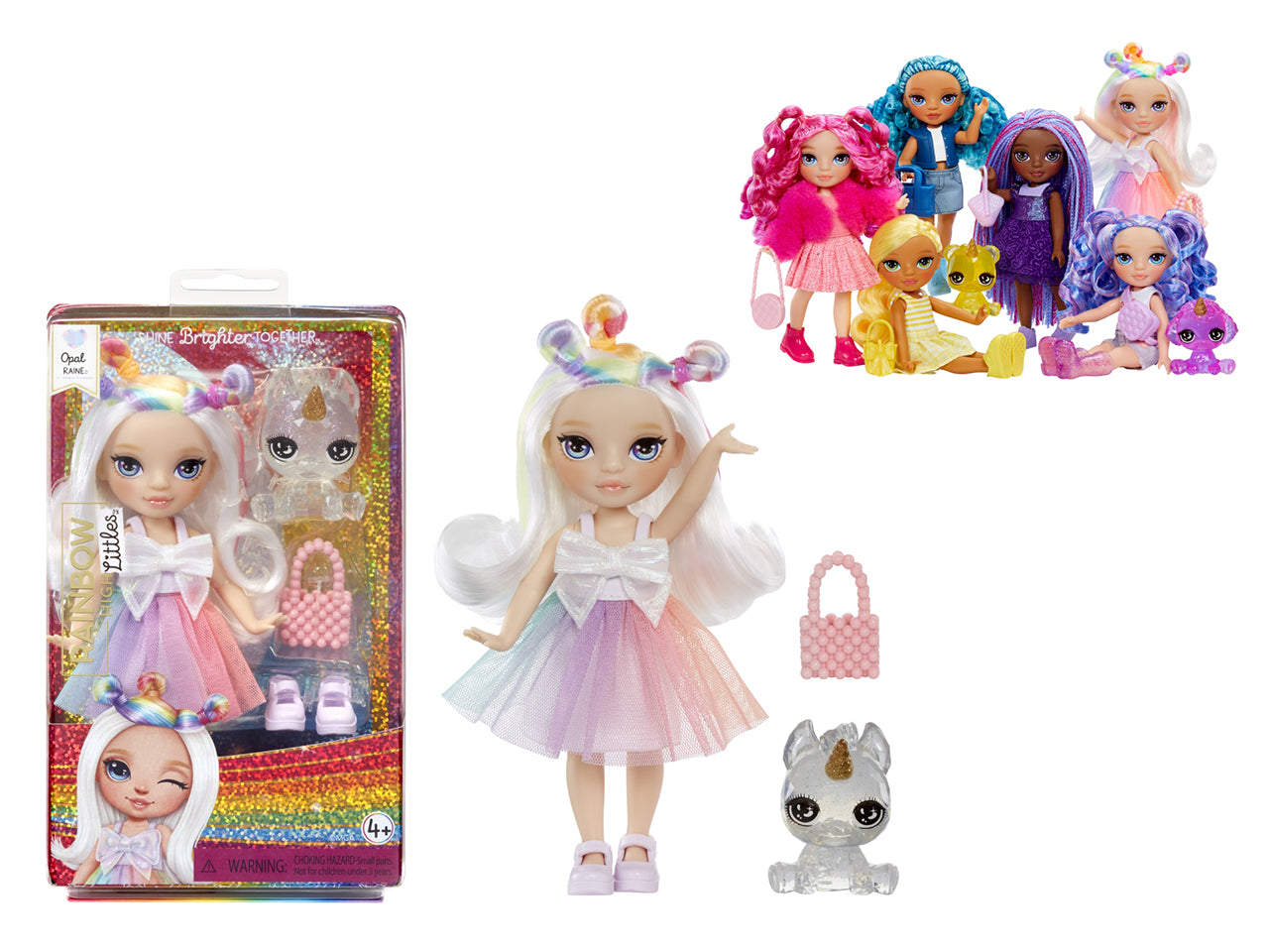 Rainbow High Littles Dolls Opal: Bambolina Fashion di 14 cm con Abiti e Accessori Rimovibili, Gioco Unisex per Bambini 4+ | MGA Entertainment