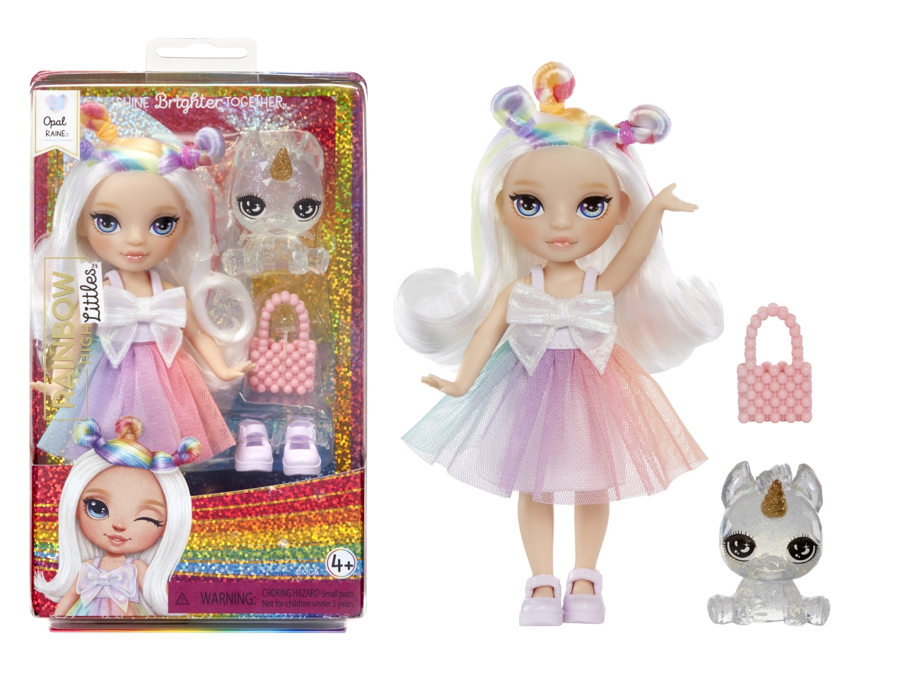 Rainbow High Littles Dolls Opal: Bambolina Fashion di 14 cm con Abiti e Accessori Rimovibili, Gioco Unisex per Bambini 4+ | MGA Entertainment