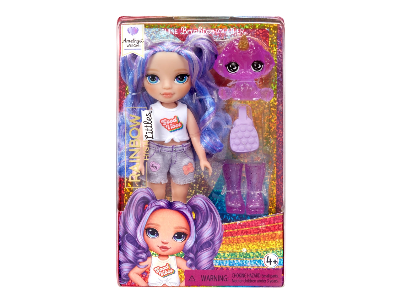 Rainbow High Littles Dolls Amethyst: Bambolina Fashion di 14 cm con Abiti e Accessori Rimovibili, Gioco Unisex per Bambini 4+ | MGA Entertainment