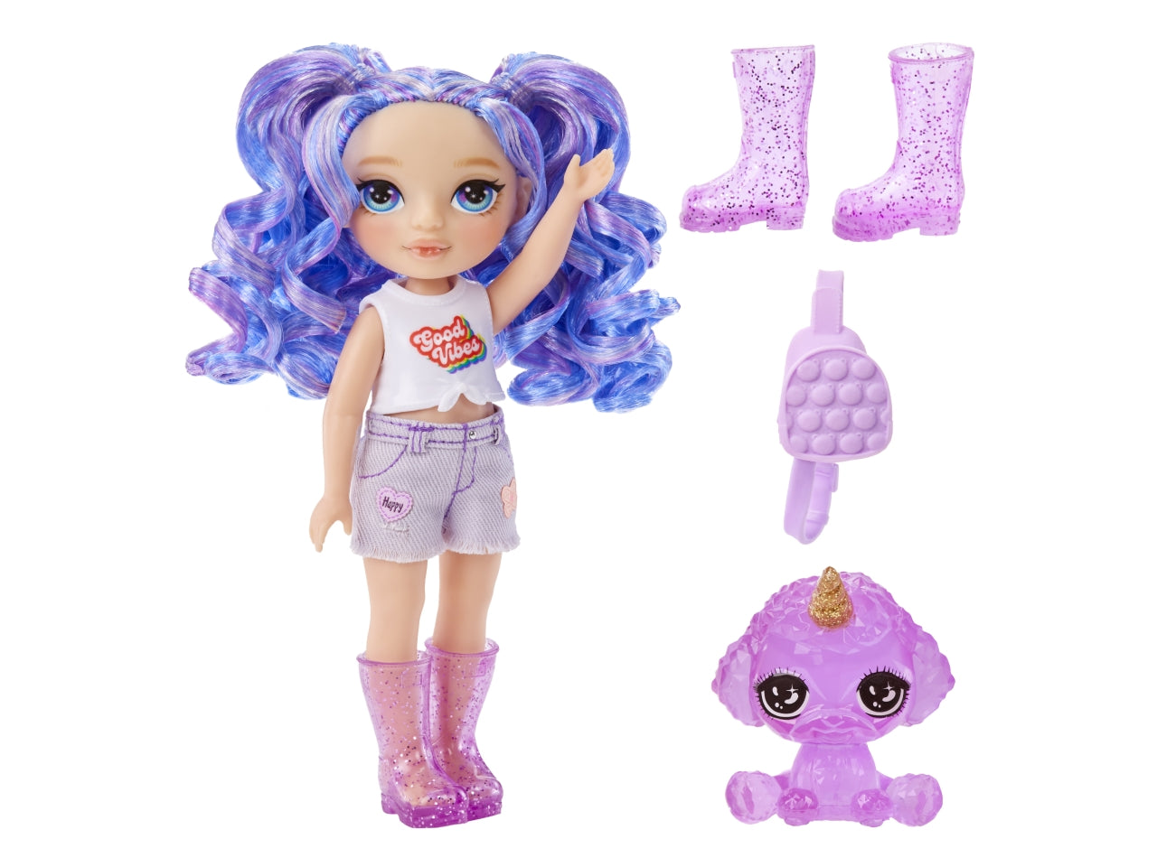 Rainbow High Littles Dolls Amethyst: Bambolina Fashion di 14 cm con Abiti e Accessori Rimovibili, Gioco Unisex per Bambini 4+ | MGA Entertainment