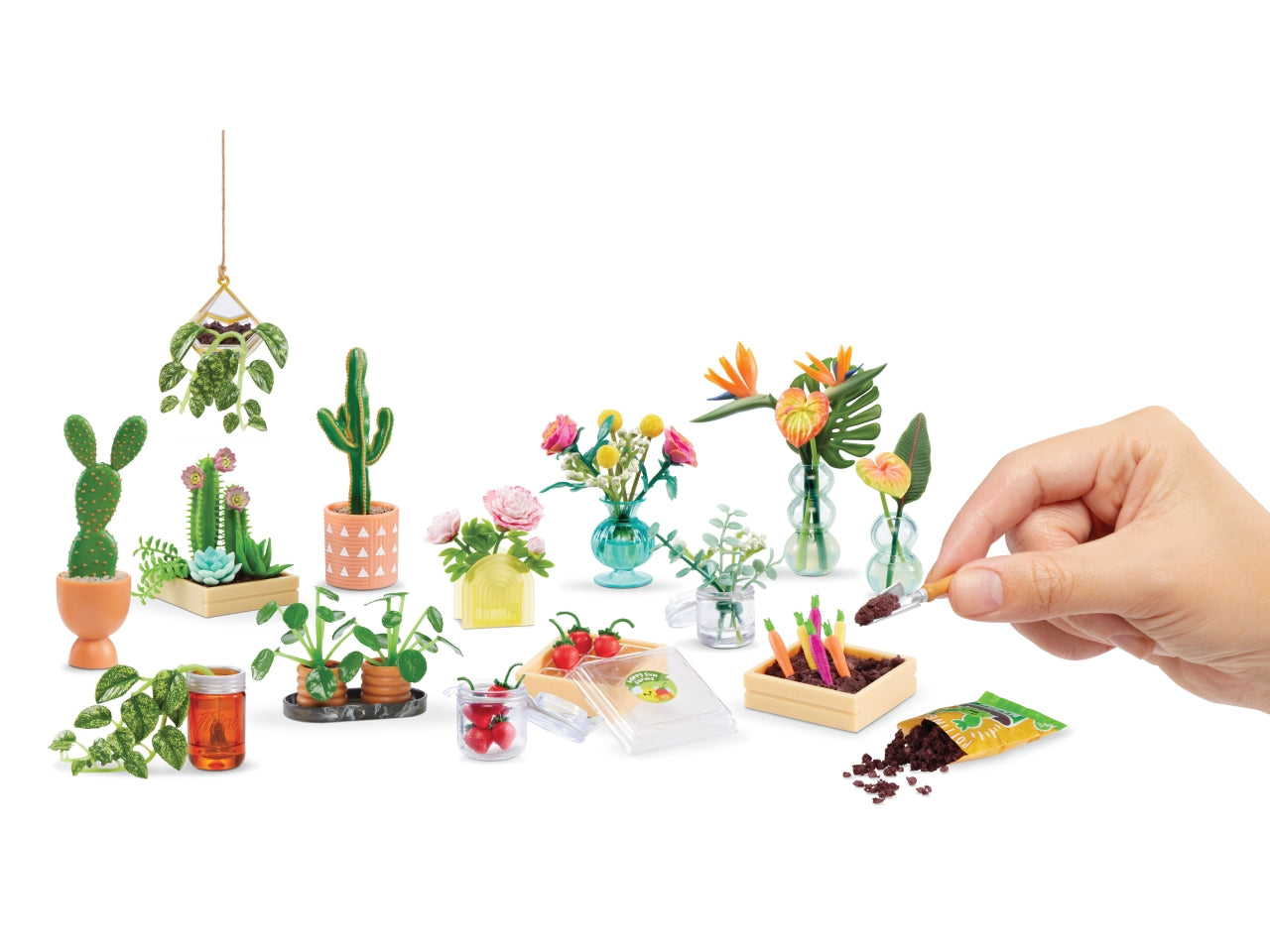 MGA's Miniverse - Make It Mini Botanicals: Set Fai-da-Te con 60 Accessori per Creare e Collezionare Miniature a Tema Floreale e Agricolo, Gioco Unisex per Bambini 8+ | MGA Entertainment