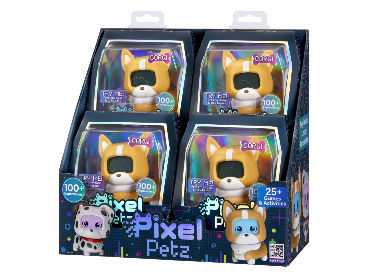 Pixel Petz - Corgi: Animale Domestico Digitale Multicolor Interattivo, Gioco Unisex per Bambini 4+ | MGA Entertainment