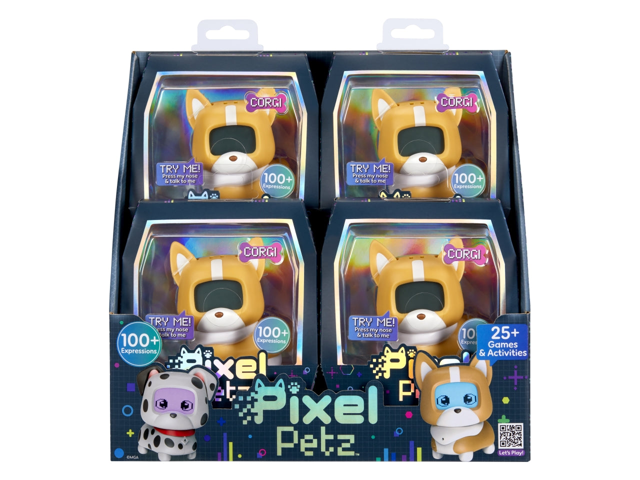 Pixel Petz - Corgi: Animale Domestico Digitale Multicolor Interattivo, Gioco Unisex per Bambini 4+ | MGA Entertainment