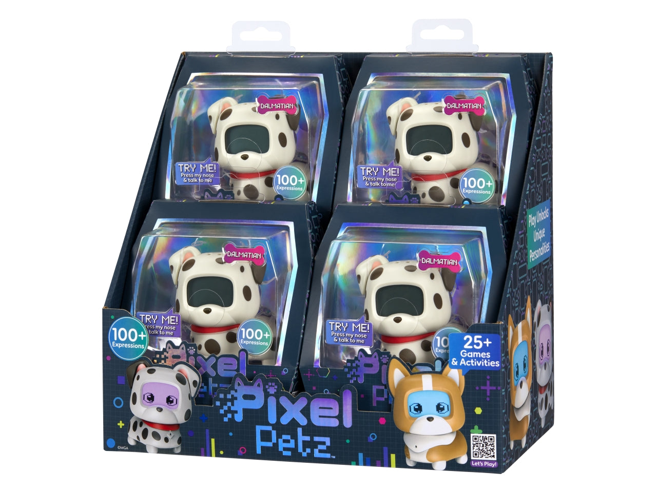 Pixel Petz - Dalmatian: Animale Domestico Digitale Multicolor Interattivo, Gioco Unisex per Bambini 4+ | MGA Entertainment