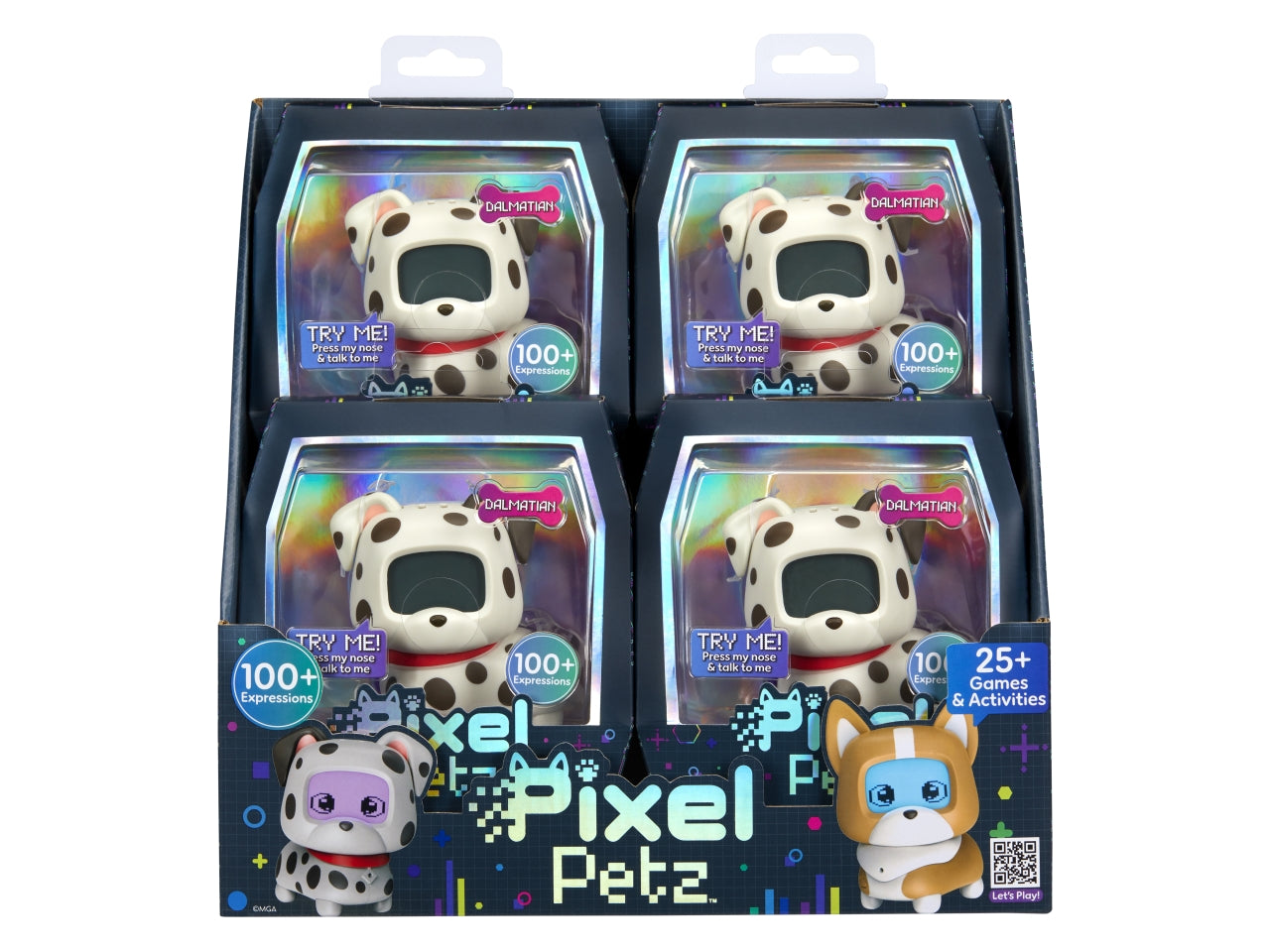 Pixel Petz - Dalmatian: Animale Domestico Digitale Multicolor Interattivo, Gioco Unisex per Bambini 4+ | MGA Entertainment