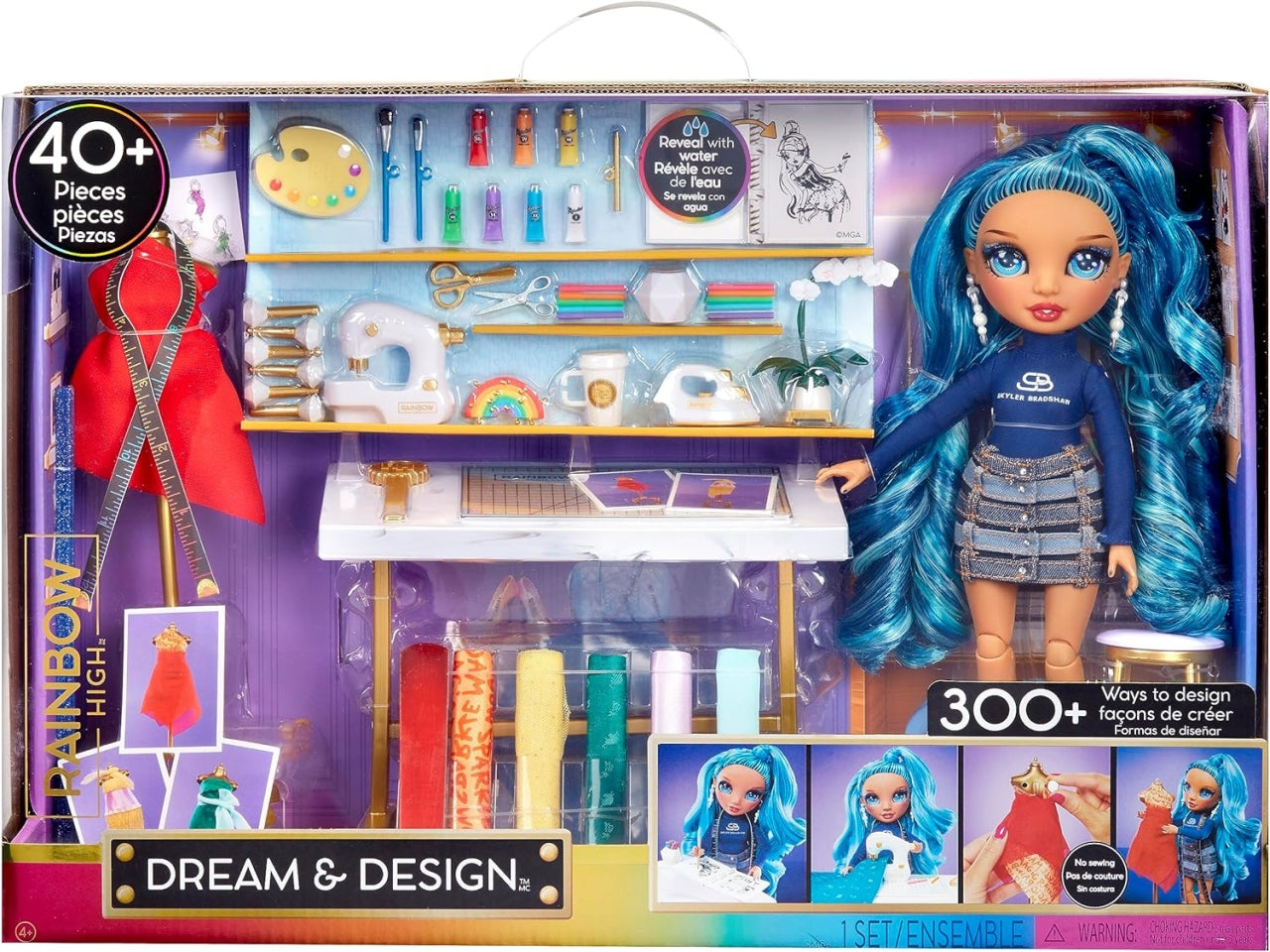 Rainbow high dream & design fashion studio playset + skyler doll