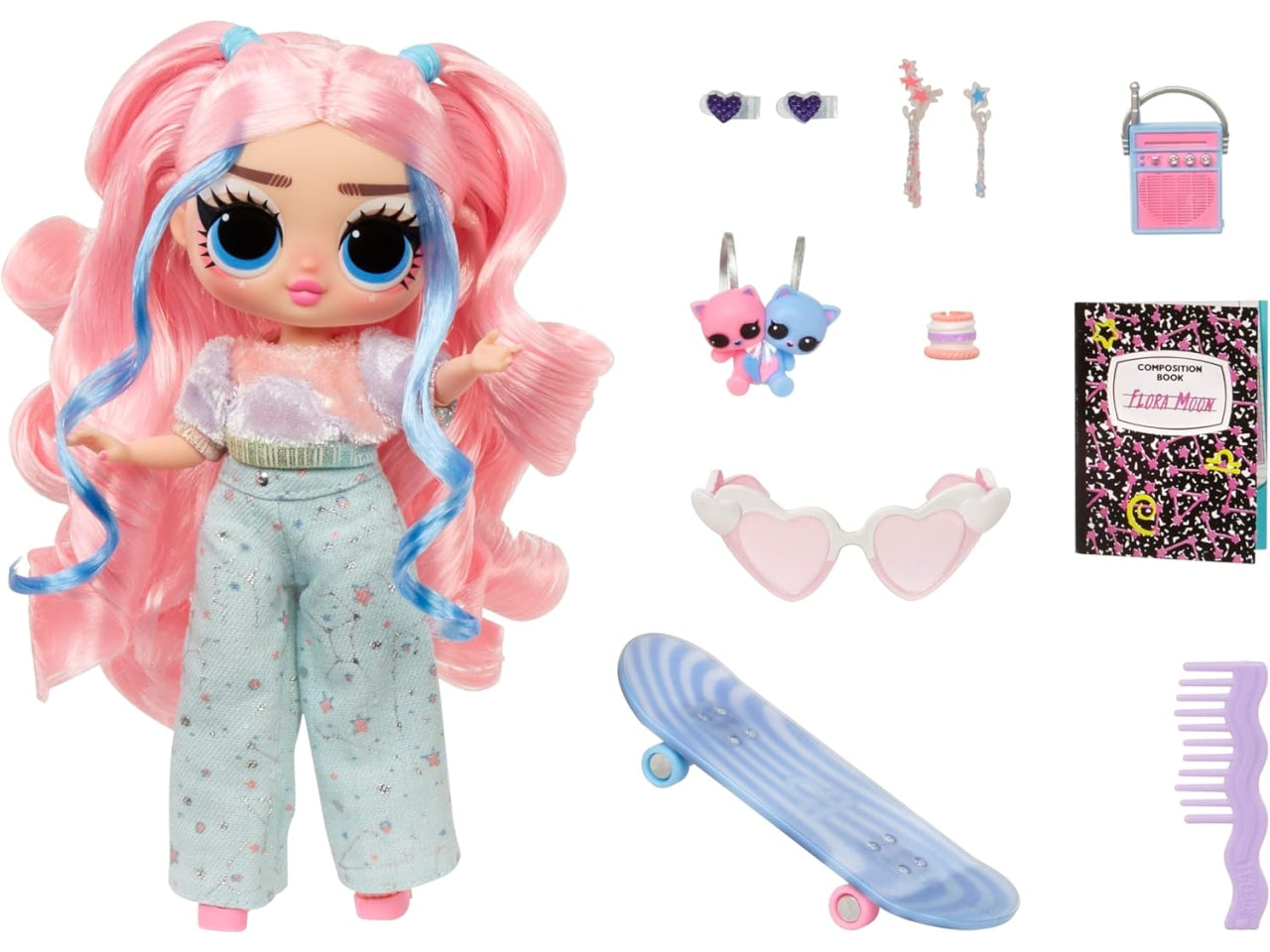 L.o.l. Surprise tweens core doll Flora Moon, bambola con accessori, 4+ anni Mga