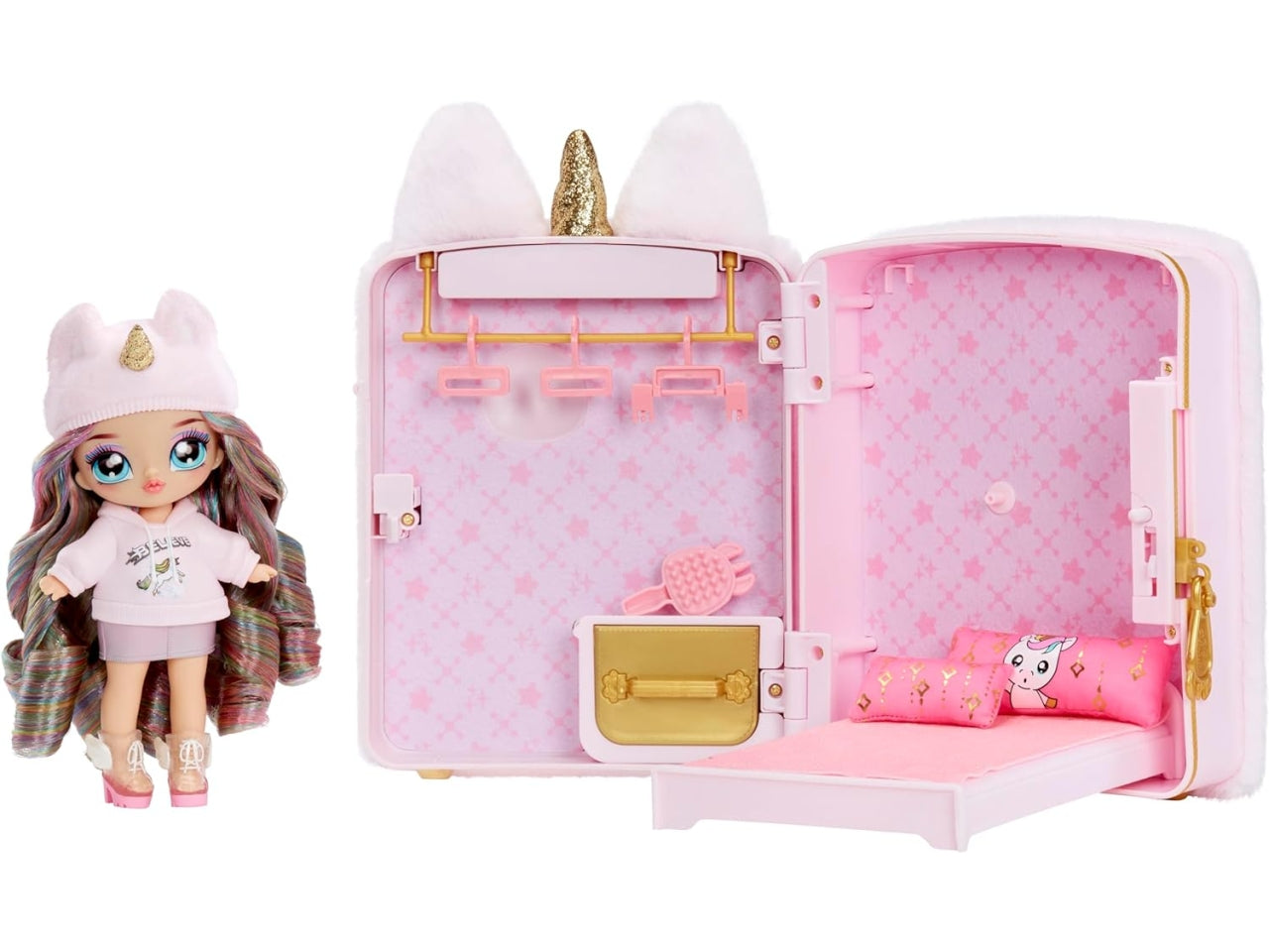 Na! na! na! surprise 3-in-1 backpack bedroom unicorn playset - britney sparkles