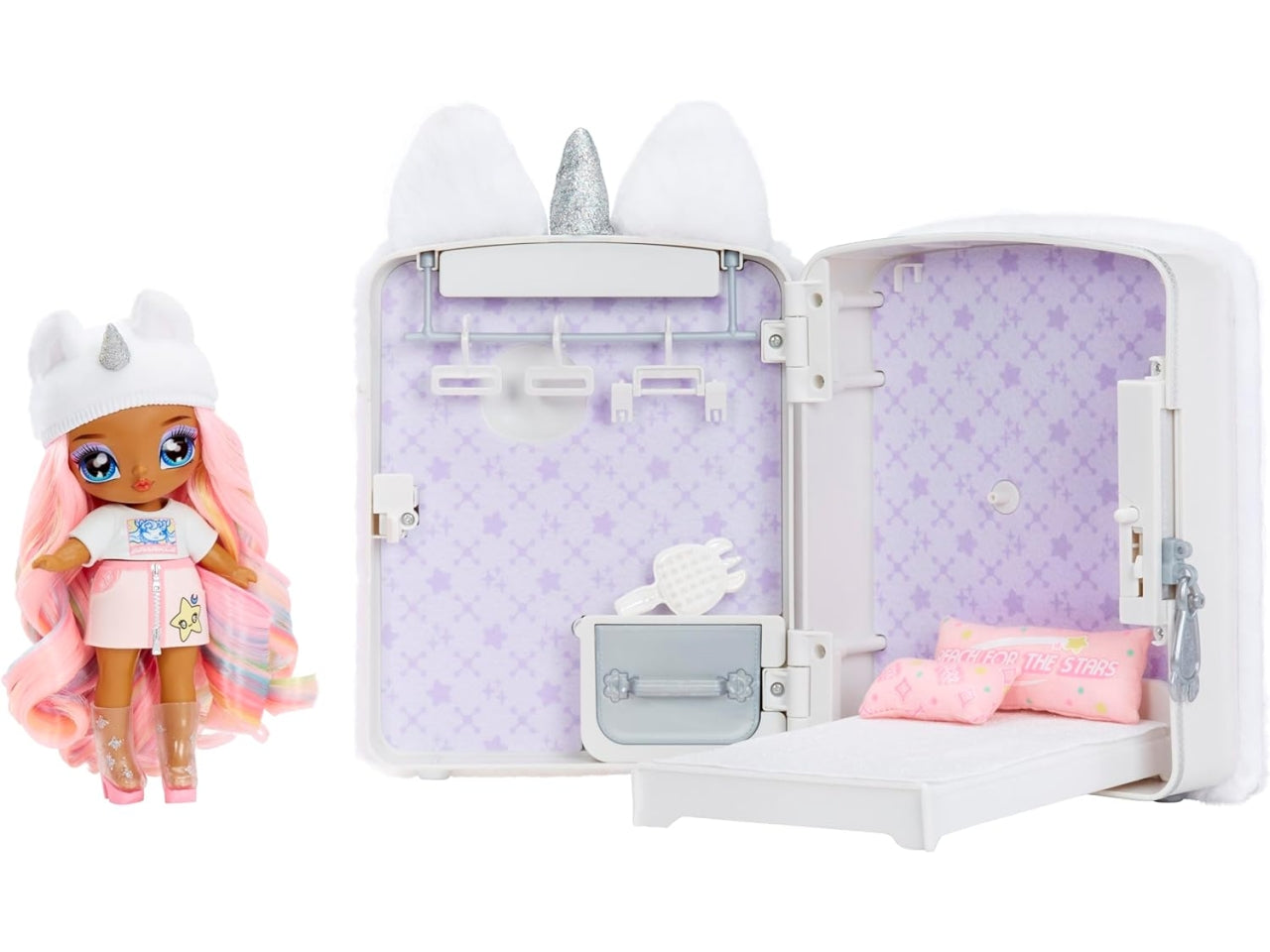 Na! na! na! surprise 3-in-1 backpack bedroom unicorn playset - whitney sparkles