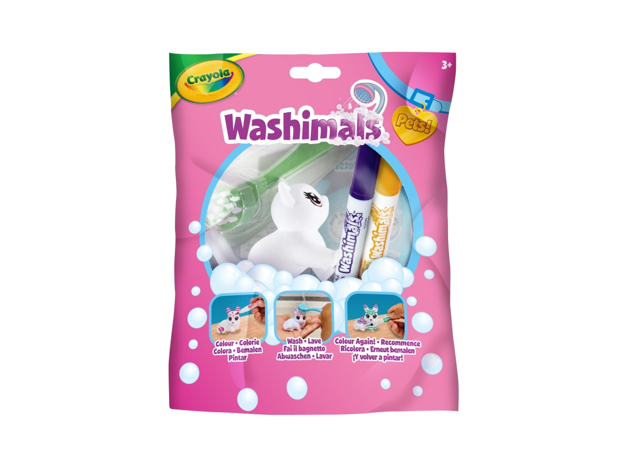 Washimals Pets Busta sorpresa Crayola cuccioli colorabili