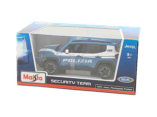 Maisto modellino auto Jeep Renegade Polizia celeste 1:24