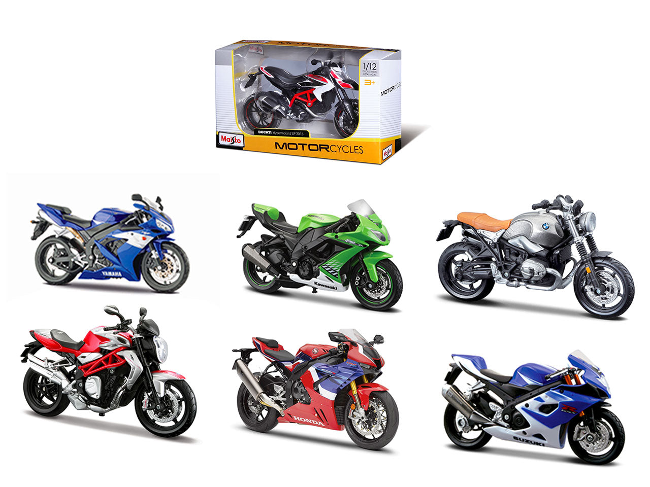 Maisto modellini moto Ducati assortite 1:12