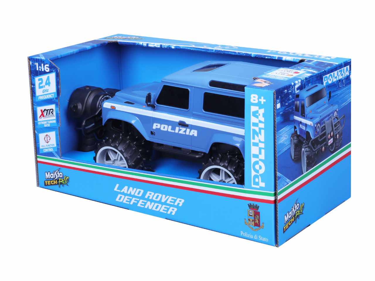 Auto r/c 1:16 defender polizia 2,4ghz 926905.004