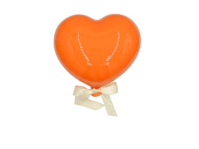 Pallone cuore 12cm arancio cuore12ar