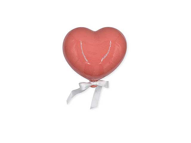 Pallone cuore 6cm c/magn.rosa cuore08pi