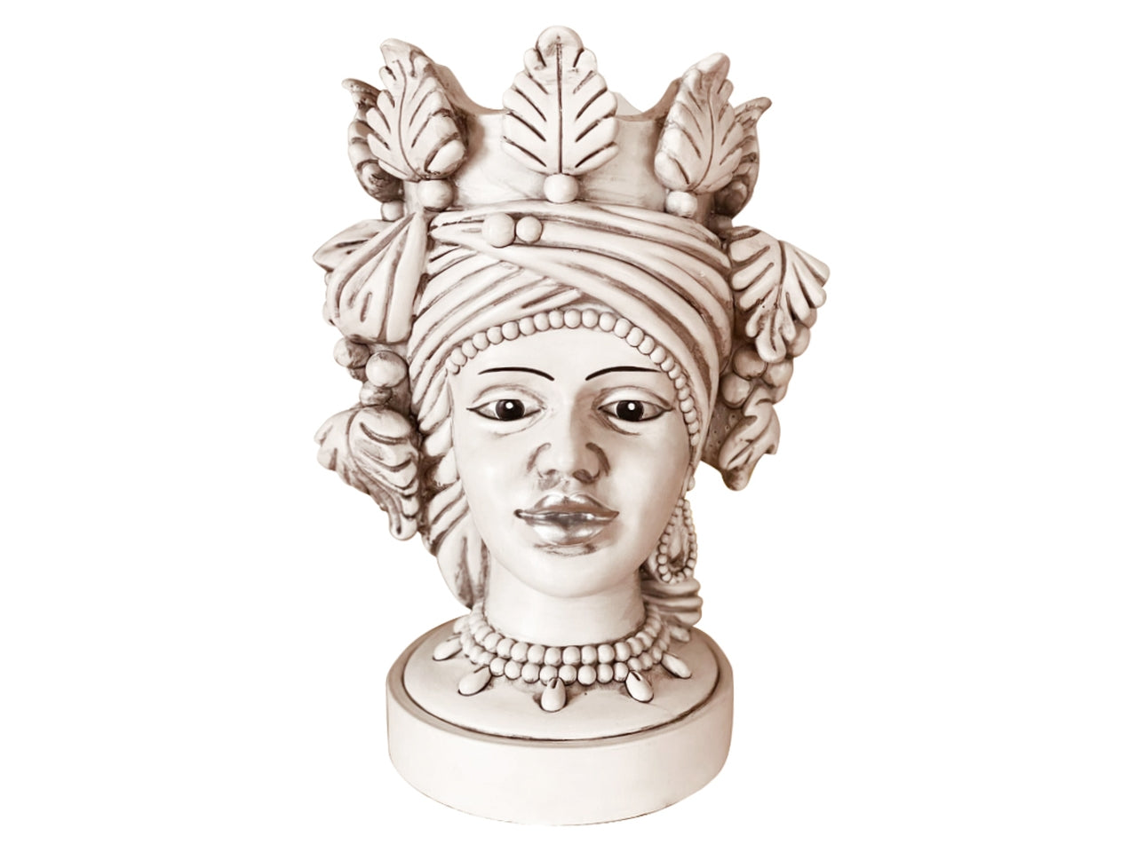 Testa di moro 32cm resina antico donna