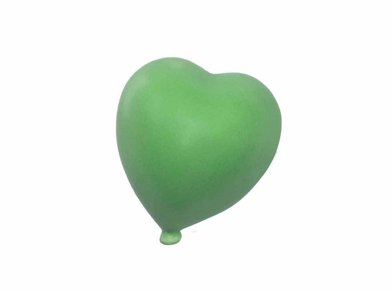 Cuore matte verde mela 7,5cm